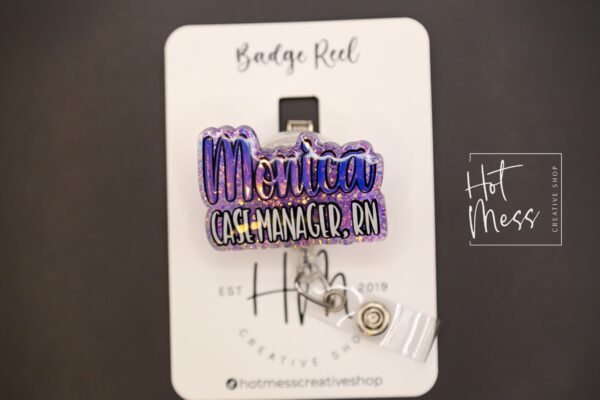 Custom Name and Title Badge Reel, Design your own reel, Retractable Badge Reel, Interchangeable Badge Reel, ID Holder