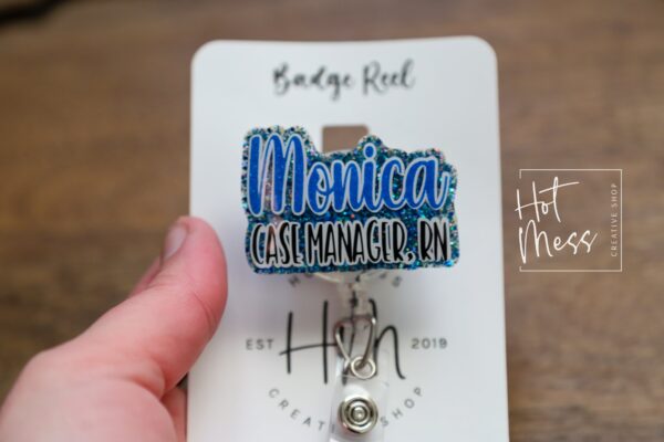 Custom Name and Title Badge Reel, Design your own reel, Retractable Badge Reel, Interchangeable Badge Reel, ID Holder