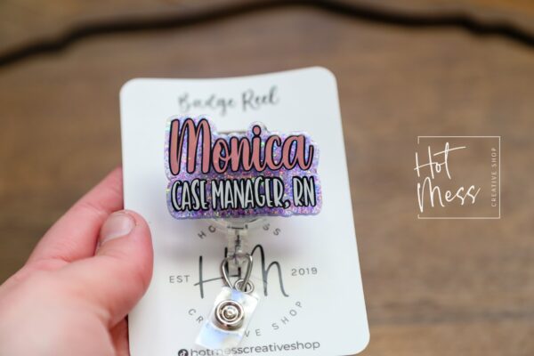 Custom Name and Title Badge Reel, Design your own reel, Retractable Badge Reel, Interchangeable Badge Reel, ID Holder