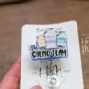 il_fullxfull.4621098795_eyui The Chemo Team Badge Reel, Oncology Badge Reel, Nurse ID Holder, cancer awareness, chemo nurse badge