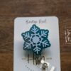 3D Snowflake Badge Reel, Winter Badge Reel, Nurse Badge Reel, Retractable ID Holder, Interchangeable, Glitter Badge Reel, Winter ID Holder