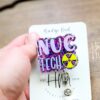 NUC Tech Badge Reel, Nuclear Medicine ID Holder, nuc med tech, Interchangeable Badge Reel, handmade usa
