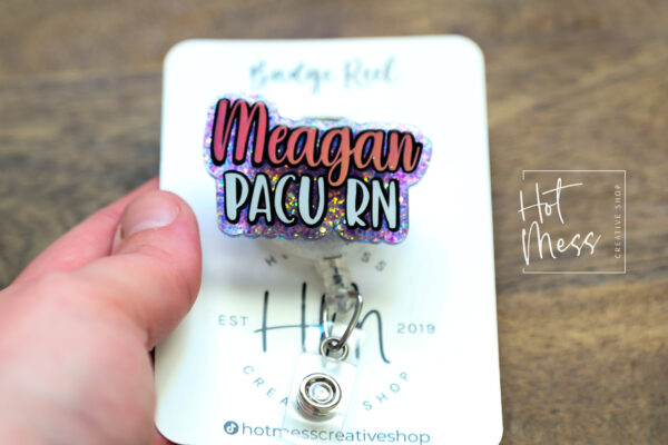 Custom Name and Title Badge Reel, Design your own reel, Retractable Badge Reel, Interchangeable Badge Reel, ID Holder