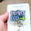 Praise God Badge Reel, Retractable Badge Reel, Interchangeable Badge Reel, Christian ID Holder, praise god from whom, all blessings flow