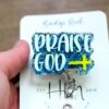 Praise God Badge Reel, Retractable Badge Reel, Interchangeable Badge Reel, Christian ID Holder, praise god from whom, all blessings flow