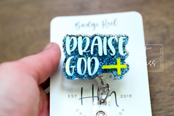 Praise God Badge Reel, Retractable Badge Reel, Interchangeable Badge Reel, Christian ID Holder, praise god from whom, all blessings flow