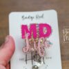 MD Life Badge Reel, Doctor Badge Reel, Glitter Badge Reel, Gift for new doctor