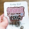 Finance Crew Glitter Badge Reel, Bank ID holder, Banking Badge Reel,  Retractable Acrylic Badge Reel