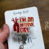 il_fullxfull.4667335290_1o4q I'm an arterial girl Badge Reel, aorta badge reel, Nurse Badge Reel, Retractable ID Holder, Interchangeable, Glitter Badge Reel