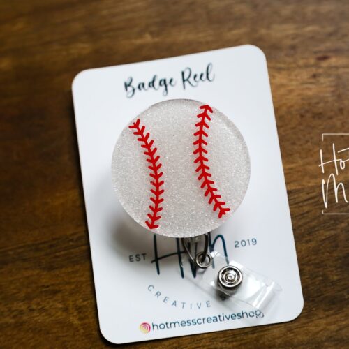 Baseball Badge Reel, Baseball Coach Badge Reel, Sports coach badge reel, sports badge reel