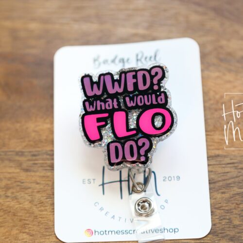 il_fullxfull.4675859260_g5ei What Would FLO Do? Nurse Badge Reel, Custom Badge Reel, Retractable Badge Reel, Interchangeable Badge Reel, Glitter ID Holder