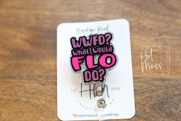 il_fullxfull.4675859260_g5ei What Would FLO Do? Nurse Badge Reel, Custom Badge Reel, Retractable Badge Reel, Interchangeable Badge Reel, Glitter ID Holder