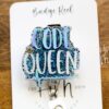 il_fullxfull.4676217447_i76d Code Queen Badge Reel, RN ID Holder, Retractable Acrylic Badge Reel, Nurse Gift, Night Shift, Audacity
