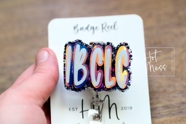 IBCLC Badge Reel, Lactation Consultant Retractable Lanyard, Interchangeable Badge Reel, Baby Nurse ID Badge Holder, RN Key Card