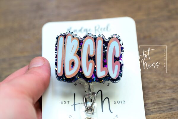 IBCLC Badge Reel, Lactation Consultant Retractable Lanyard, Interchangeable Badge Reel, Baby Nurse ID Badge Holder, RN Key Card