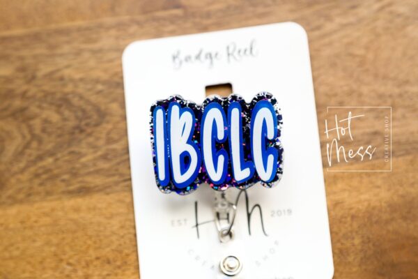 IBCLC Badge Reel, Lactation Consultant Retractable Lanyard, Interchangeable Badge Reel, Baby Nurse ID Badge Holder, RN Key Card