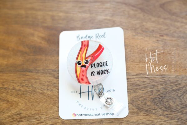 il_fullxfull.4677631588_apr2 Plaque is Wack Funny Badge Reel, RN ID Holder, Nurse Gift, Night Shift, cardiologist, Custom Badge Reel