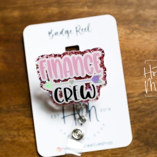 il_fullxfull.4715549581_6osb Finance Crew Glitter Badge Reel, Bank ID holder, Banking Badge Reel, Retractable Acrylic Badge Reel