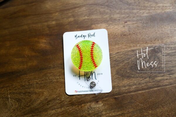 Softball Badge Reel, Baseball Coach Badge Reel, Sports coach badge reel, sports badge reel