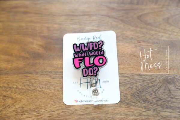 il_fullxfull.4724090589_gdnh What Would FLO Do? Nurse Badge Reel, Custom Badge Reel, Retractable Badge Reel, Interchangeable Badge Reel, Glitter ID Holder