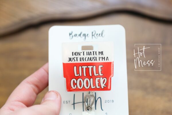 Funny Badge Reel, Don't Hate Me, Retractable Badge Reel, Interchangeable Badge Reel, Glitter Badge Reel, Custom Badge Reel