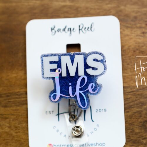 il_fullxfull.4725777802_nu9f EMS Life Badge Reel, Glitter Badge Reel, Retractable Badge Reel, Interchangeable Badge Reel, paramedic badge reel