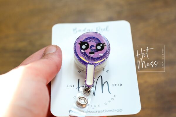 Lolly Pop ID Holder,  Funny Badge Reel, Interchangeable Retractable Badge Reel, nurse and teacher badge reel