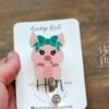 il_fullxfull.4756885144_ikak Cute Pig Badge Reel, Retractable Badge Reel, Interchangeable Badge Reel, Farm Animal badge Reel, Teacher ID Holder, animal badge reel, 4H