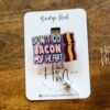 Don't go Bacon my Heart Badge Reel, Funny Badge Reel, Nurse Badge Reel, Retractable ID Holder, Interchangeable Lanyard, Food Badge Reels