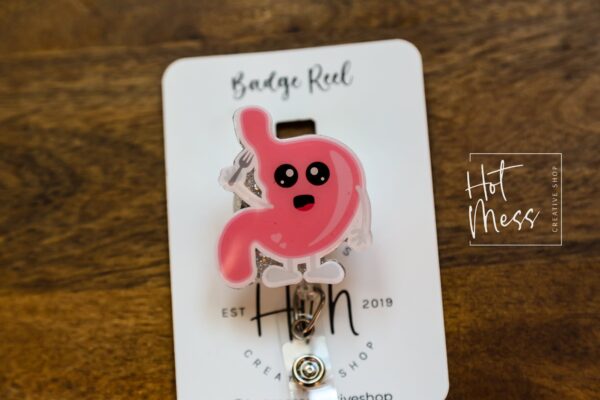 Hungry Stomach ID Holder, Lunch Lady Lanyard, Dietary Badge Reel, dietary manager Glitter Badge Reel, Dietary Worker ID Holder