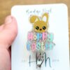 Easter badge reel, Hoppy Easer badge reel, Custom Badge Reel, Retractable ID Holder, Interchangeable, Glitter Badge Reel