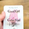 Good Girl Gone Rad Badge Reel, Glitter Badge Reel, Retractable ID Holder, Interchangeable Badge, Glitter Badge Reel, Custom ID Holder