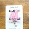 Good Girl Gone Rad Badge Reel, Glitter Badge Reel, Retractable ID Holder, Interchangeable Badge, Glitter Badge Reel, Custom ID Holder