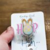 Easter badge reel, Hop badge reel, Custom Badge Reel, Retractable ID Holder, Interchangeable, Glitter Badge Reel