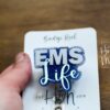 EMS Life Badge Reel, Glitter Badge Reel, Retractable Badge Reel, Interchangeable Badge Reel, paramedic badge reel