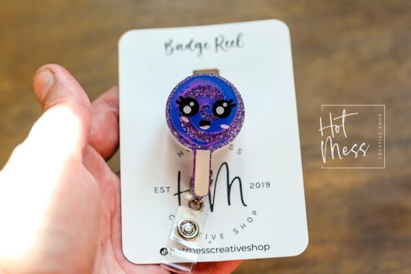 Lolly Pop ID Holder,  Funny Badge Reel, Interchangeable Retractable Badge Reel, nurse and teacher badge reel