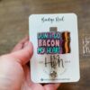 Don't go Bacon my Heart Badge Reel, Funny Badge Reel, Nurse Badge Reel, Retractable ID Holder, Interchangeable Lanyard, Food Badge Reels