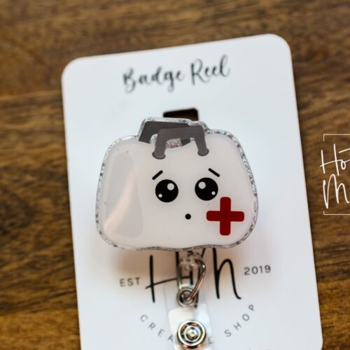 General Practitioner Badge Reel, Doctor ID Holder, Medical Bag Retractable Acrylic Badge Reel, Medical Student Gift