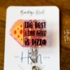 Funny Badge Reel, The best I can do is pizza, Dark Humor Badge Reel, ID Holder, Retractable Acrylic Badge Reel, Night Shift