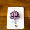 Lotus flower Badge Reel, Retractable Badge Reel, Interchangeable Badge Reel