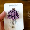 Lotus flower Badge Reel, Retractable Badge Reel, Interchangeable Badge Reel