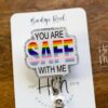 il_fullxfull.4892906666_rwqw You are Safe with me Badge Reel, Gay Pride Badge Reel, LGBT Pride Retractable Badge Reel, ID Holder