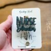 Blue Nurse Educator Badge Reel, ID Holder, Glitter Badge Reel, Nursing Pin