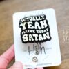 il_fullxfull.4938518194_b03f Actually Yeah Maybe today Satan Funny Badge Reel, Holographic Silver, RN ID Holder, Retractable Acrylic Badge Reel, Nurse Gift, Night Shift
