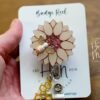 Sunflower Badge Reel with Bee, Retractable Badge Reel, Interchangeable Badge Reel, Summer Lanyard