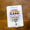 il_fullxfull.4941172729_p2e1 You are Safe with me Badge Reel, Gay Pride Badge Reel, LGBT Pride Retractable Badge Reel, ID Holder