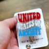 4th of July USA Badge Reel, Silver United States of Anxiety, Retractable Badge Reel, Teacher ID Holder, Nurse Badge Reel