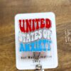4th of July USA Badge Reel, Silver United States of Anxiety, Retractable Badge Reel, Teacher ID Holder, Nurse Badge Reel