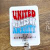 4th of July USA Badge Reel, Silver United States of Anxiety, Retractable Badge Reel, Teacher ID Holder, Nurse Badge Reel