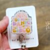 Too Much Panic, Not Enough Disco Funny Badge Reel, RN ID Holder, Retractable Acrylic Badge Reel, Office ID Holder, Stocking Stuffer